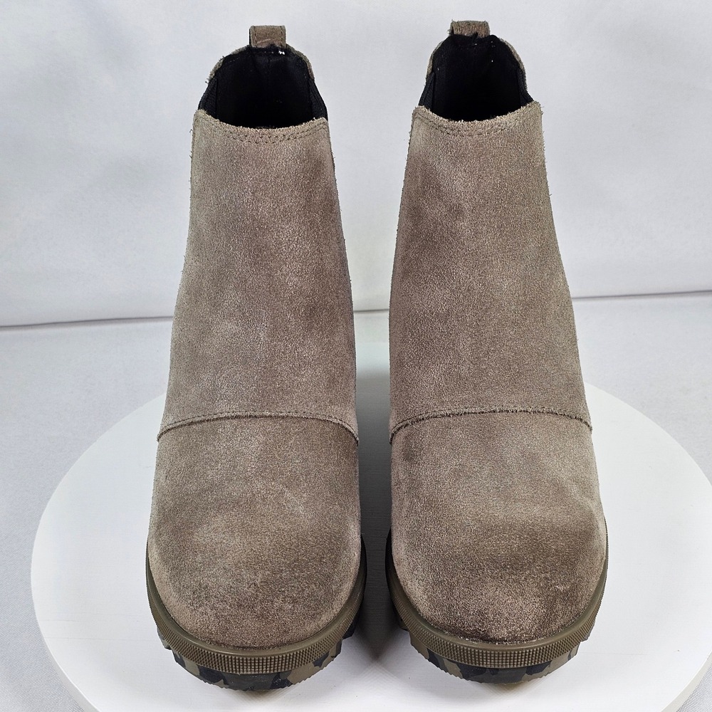 Sorel Joan of Arctic Next Lite Chelsea Wedge Boots Quarry Camo Sole NL3676-365 7 - Picture 5 of 7